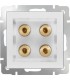 Акустическая розетка Werkel, белый WL01-AUDIOx4