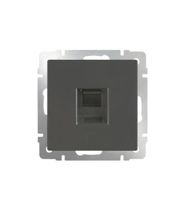 Телефонная розетка RJ-11 Werkel, серо-коричневый WL07-RJ-11