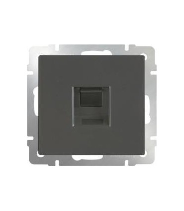 Телефонная розетка RJ-45 Werkel, серо-коричневый WL07-RJ-45