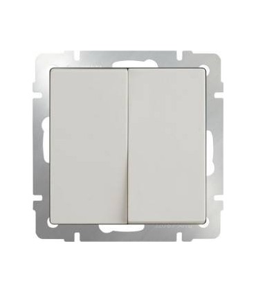 Выключатель двухклавишный Werkel, слоновая кость WL03-SW-2G