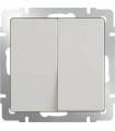 Выключатель двухклавишный Werkel, слоновая кость WL03-SW-2G