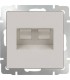 Розетка телефонная RJ-11 и Еthernet RJ-45 Werkel, слоновая кость WL03-RJ11-45