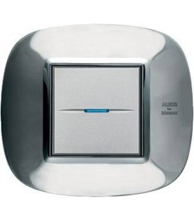 Выключатель Bticino Axolute Ледяная сталь Alessi-AXL HB4802AXL