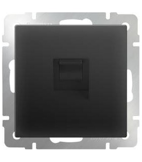 Розетка Ethernet RJ-45 Werkel, черный матовый WL08-RJ-45