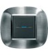 Выключатель Bticino Axolute Фактурная сталь Alessi-AXS﻿ HB4802AXS