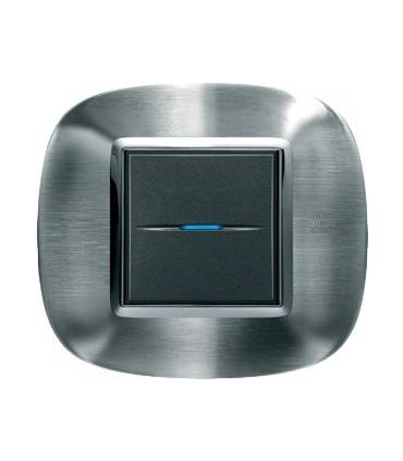 Выключатель Bticino Axolute Фактурная сталь Alessi-AXS﻿ HB4802AXS