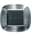 Выключатель Bticino Axolute Фактурная сталь Alessi-AXS﻿ HB4802AXS