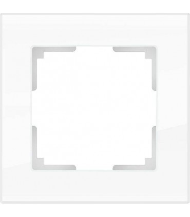 Рамка на 1 пост Werkel Favorit, белое стекло WL01-Frame-01W