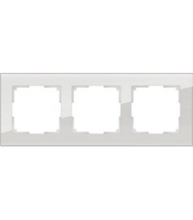 Рамка на 3 поста Werkel Favorit, дымчатое стекло WL01-Frame-03D