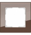 Рамка на 1 пост Werkel Favorit, мокко стекло WL01-Frame-01M