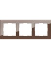 Рамка на 3 поста Werkel Favorit, мокко стекло WL01-Frame-03M