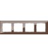 Рамка на 4 поста Werkel Favorit, мокко стекло WL01-Frame-04M