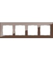 Рамка на 4 поста Werkel Favorit, мокко стекло WL01-Frame-04M