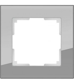 Рамка на 1 пост Werkel Favorit, серое стекло WL01-Frame-01S
