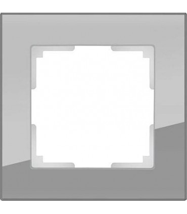 Рамка на 1 пост Werkel Favorit, серое стекло WL01-Frame-01S