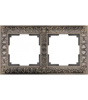 Рамка на 2 поста Werkel Antik, бронза WL07-Frame-02B