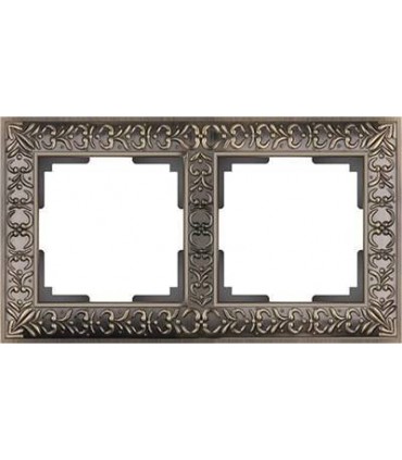 Рамка на 2 поста Werkel Antik, бронза WL07-Frame-02B