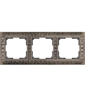 Рамка на 3 поста Werkel Antik, бронза WL07-Frame-03B