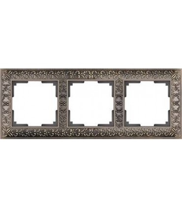 Рамка на 3 поста Werkel Antik, бронза WL07-Frame-03B