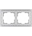 Рамка на 2 поста Werkel Antik, жемчужный WL07-Frame-02