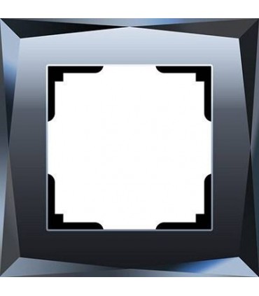 Рамка на 1 пост Werkel Diamant, черное стекло WL08-Frame-01