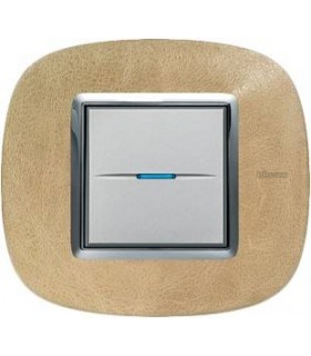 Выключатель Bticino Axolute Кожа Песок-SLC HB4802SLC