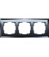 Рамка на 3 поста Werkel Diamant, черное стекло WL08-Frame-03