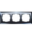 Рамка на 3 поста Werkel Diamant, черное стекло WL08-Frame-03