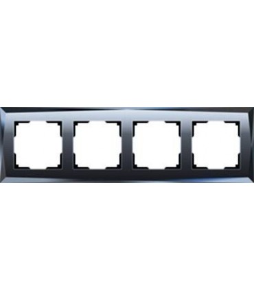 Рамка на 4 поста Werkel Diamant, черное стекло WL08-Frame-04