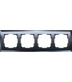 Рамка на 4 поста Werkel Diamant, черное стекло WL08-Frame-04