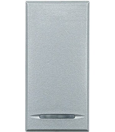 Выключатель BTicino Axolute (1 модуль) 16А, алюминий HC4051