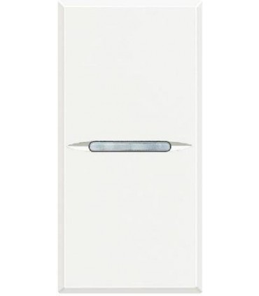 Выключатель BTicino Axolute Axial (1модуль) 16А, белый HD4001