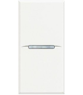Переключатель BTicino Axolute Axial (1модуль) 16А, белый HD4003