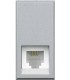 Розетка Rj 11 BTicino Axolute, категория 3, К10, алюминий HC4258/11N
