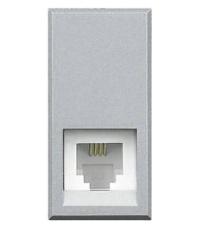 Розетка Rj 11 BTicino Axolute, категория 3, К10, алюминий HC4258/11N