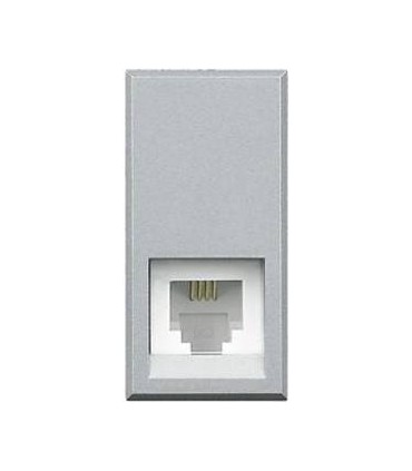 Розетка Rj 11 BTicino Axolute, категория 3, К10, алюминий HC4258/11N