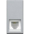 Розетка Rj 11 BTicino Axolute, категория 3, К10, алюминий HC4258/11N