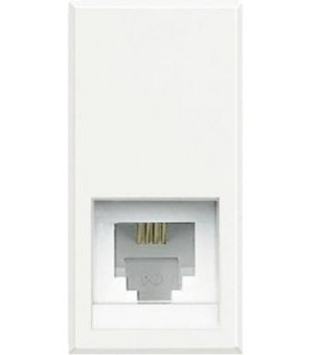 Розетка Rj 11 BTicino Axolute, категория 3, К10, белый HD4258C11N