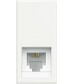 Розетка Rj 11 BTicino Axolute, категория 3, К10, белый HD4258C11N