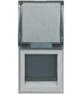 Розетка компьютерная RJ 45 BTicino Axolute, с защитной шторкой, UTP кат 6, алюминий HC4279C6
