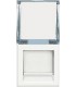 Розетка компьютерная RJ 45 BTicino Axolute, с защитной шторкой, UTP кат 6, белый HD4279C6