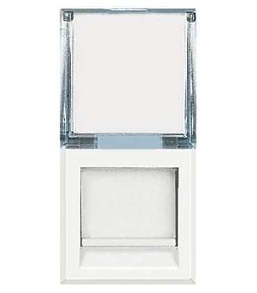 Розетка компьютерная RJ 45 BTicino Axolute, с защитной шторкой, UTP кат 6, белый HD4279C6