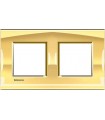 Рамка прямоугольная на 2 поста (2+2 модуля), BTicino LivingLight, золото LNA4802M2OA