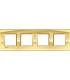 Рамка прямоугольная на 4 поста (2+2+2+2 модуля), BTicino LivingLight, золото LNA4802M4OA