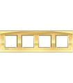Рамка прямоугольная на 4 поста (2+2+2+2 модуля), BTicino LivingLight, золото LNA4802M4OA