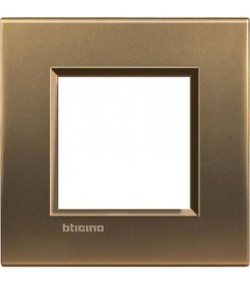 Рамка прямоугольная на 1 пост (2 модуля), BTicino LivingLight, бронза LNA4802BZ