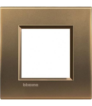 Рамка прямоугольная на 1 пост (2 модуля), BTicino LivingLight, бронза LNA4802BZ