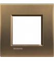 Рамка прямоугольная на 1 пост (2 модуля), BTicino LivingLight, бронза LNA4802BZ