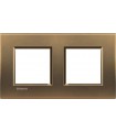 Рамка прямоугольная на 2 поста (2+2 модуля), BTicino LivingLight, бронза LNA4802M2BZ