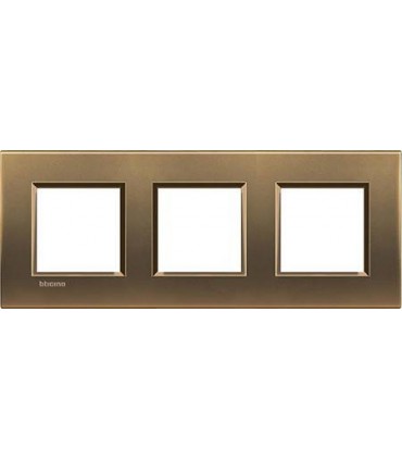 Рамка прямоугольная на 3 поста (2+2+2 модуля), BTicino LivingLight, бронза LNA4802M3BZ